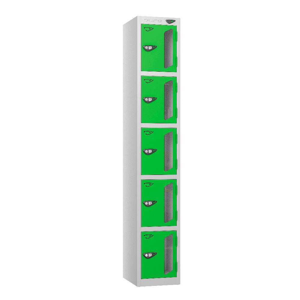 Vision 5-Door Locker Pearl Silver Forest Green