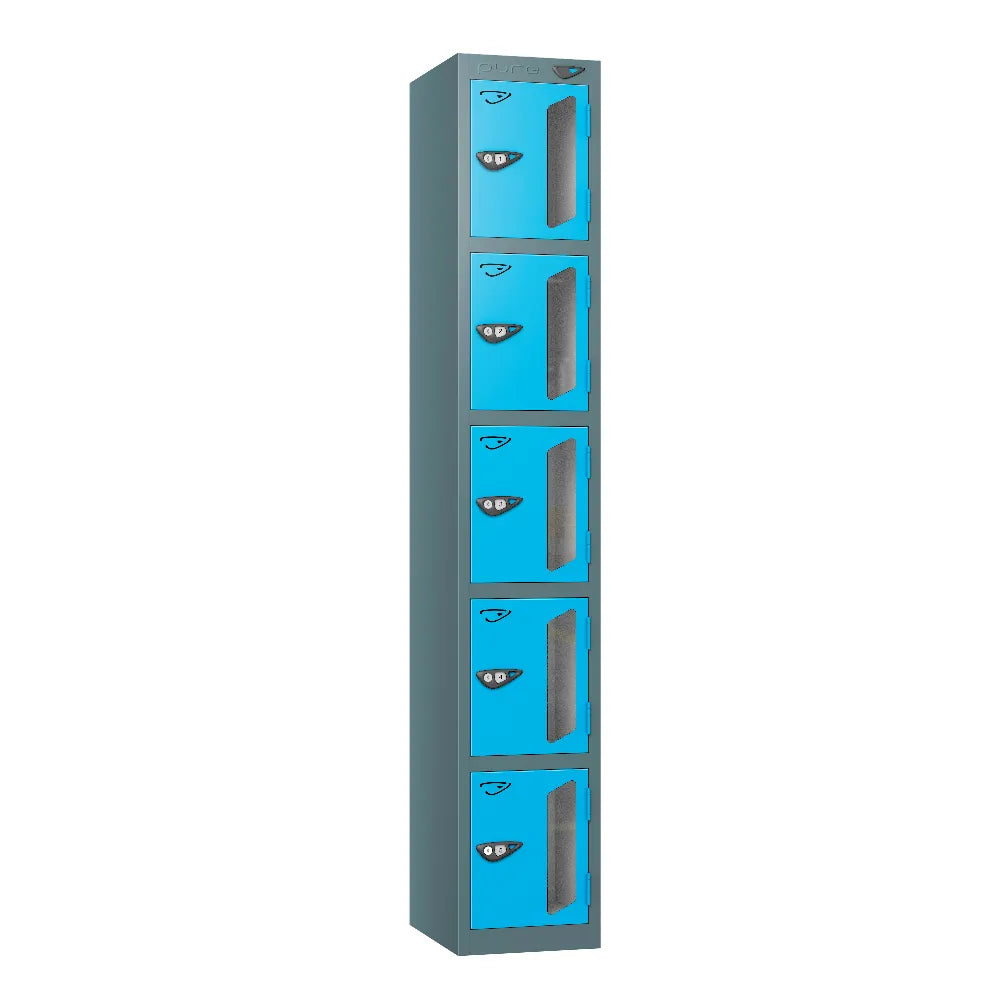 Vision 5-Door Locker Slate Grey Cornflower Blue