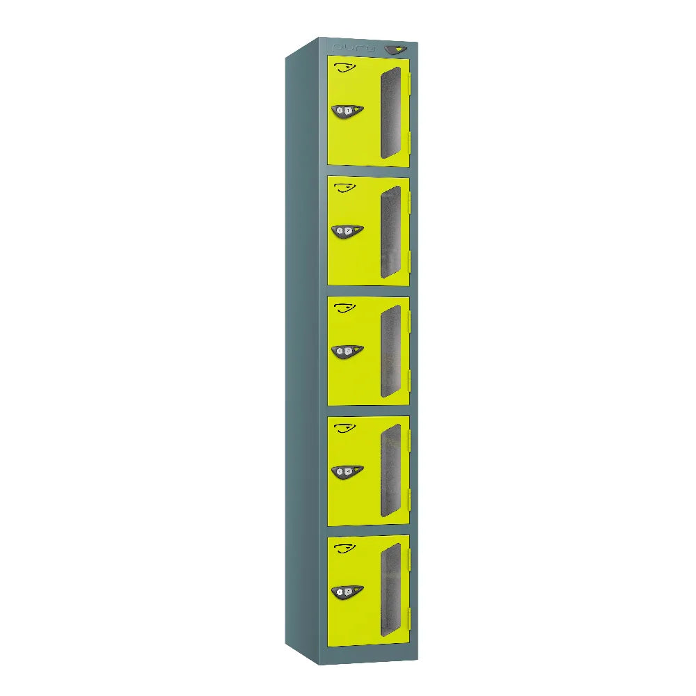 Vision 5-Door Locker Slate Grey Lime Light