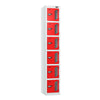 Vision 6-Door Locker - Arctic White Flame Red