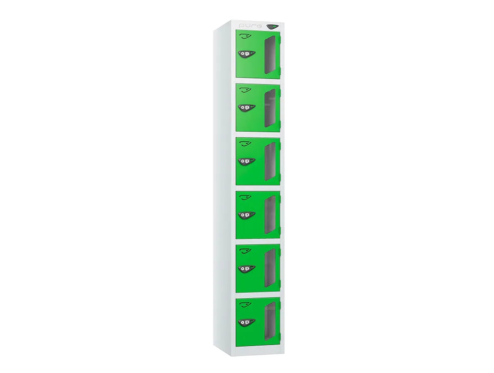 Vision 6-Door Locker - Arctic White & Forest Green