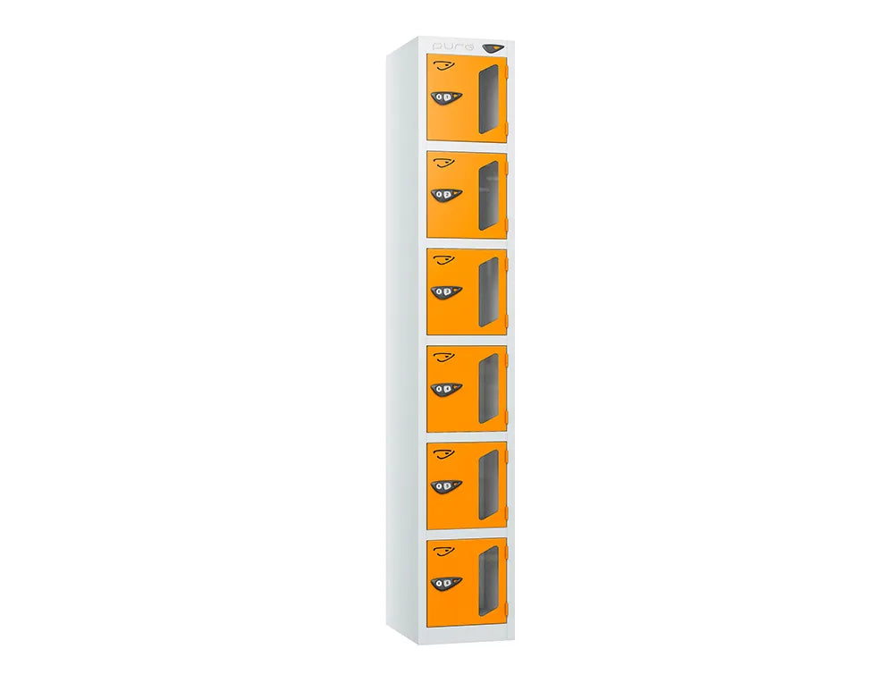 Vision 6-Door Locker - Arctic White & Magma