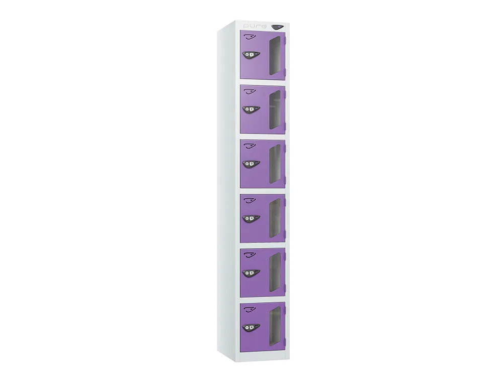Vision 6-Door Locker - Arctic White & Orchid Violet