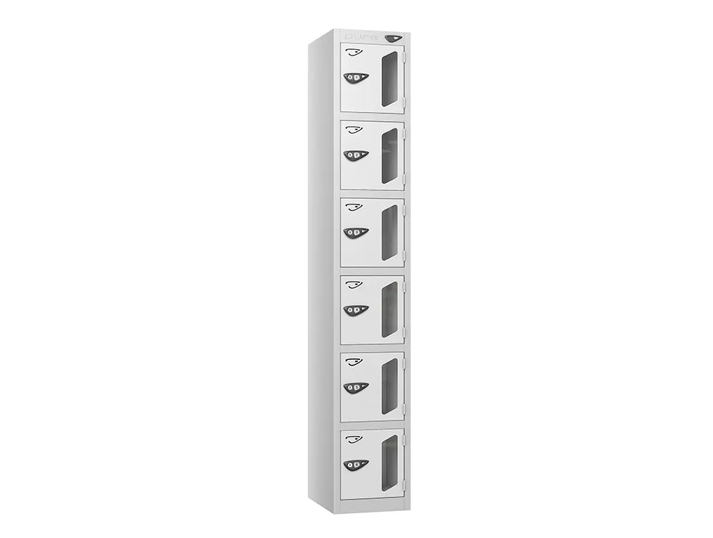 Vision 6-Door Locker - Pearl Silver & Arctic White