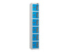 Vision 6-Door Locker - Pearl Silver & Cobalt Blue