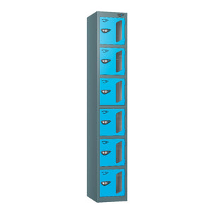 Vision 6-Door Locker - Slate Grey Cornflower Blue