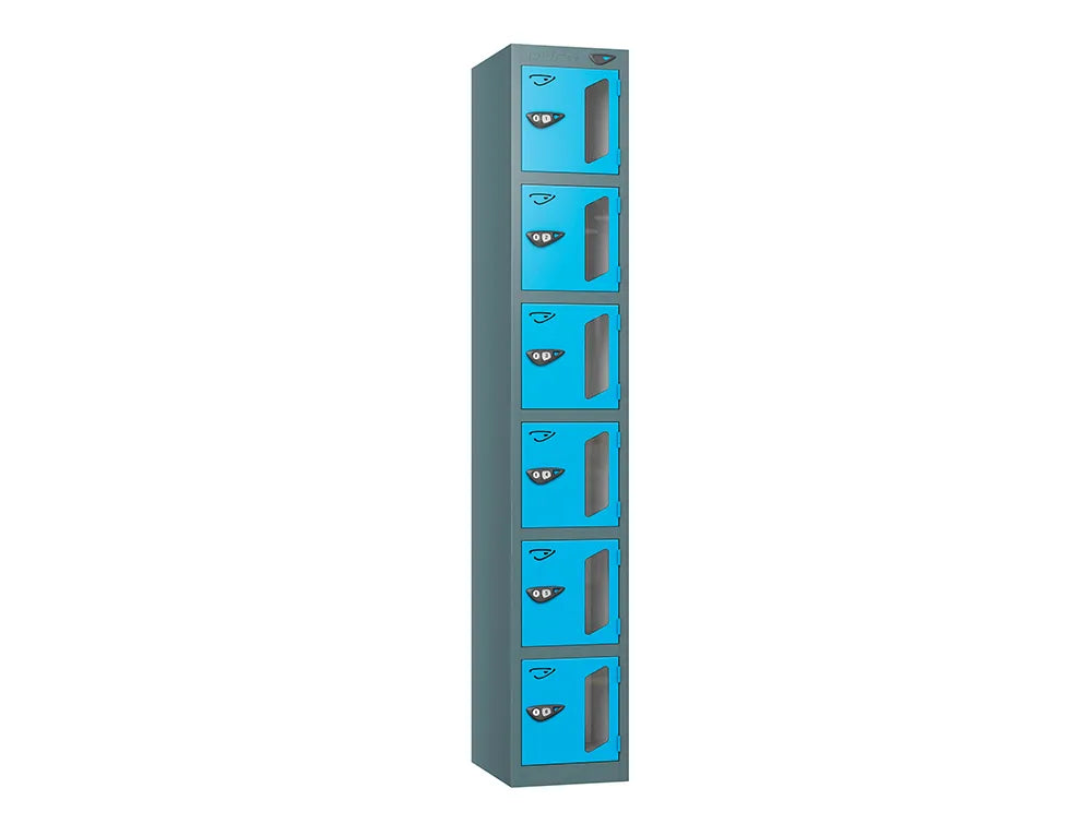 Vision 6-Door Locker - Slate Grey & Cornflower Blue