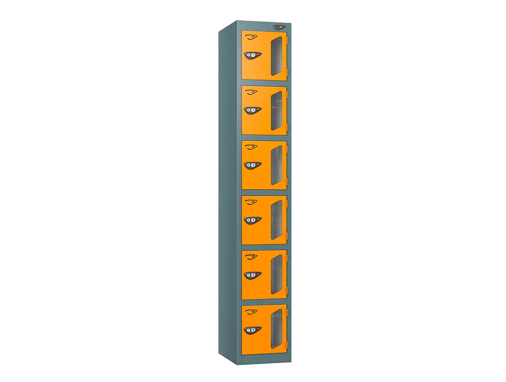 Vision 6-Door Locker - Slate Grey & Magma