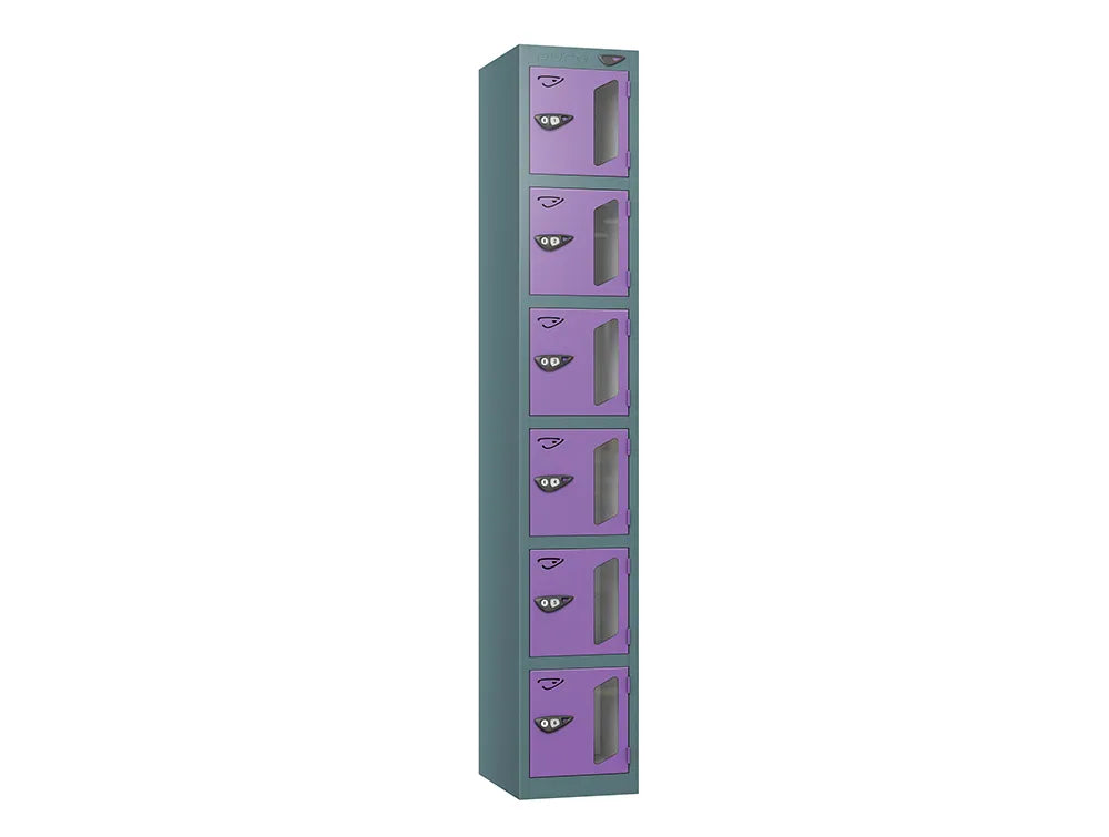 Vision 6-Door Locker - Slate Grey & Orchid Violet