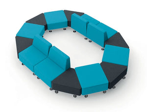 Wall In 30 Degree Connector Pouffe   Model C1 16