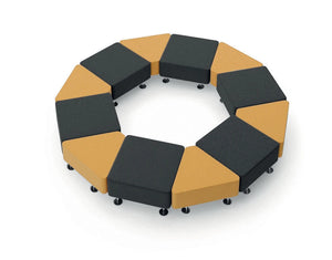 Wall In 30 Degree Connector Pouffe   Model C1 18