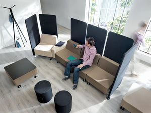 Wall In Corner Armchair To Be Connected With 1 Partition Wall   Model 31 2