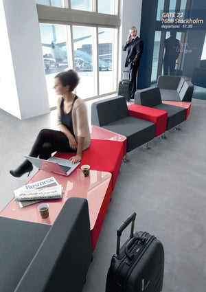Wall In Rectangular Armrest Pouffe   Model P3 11