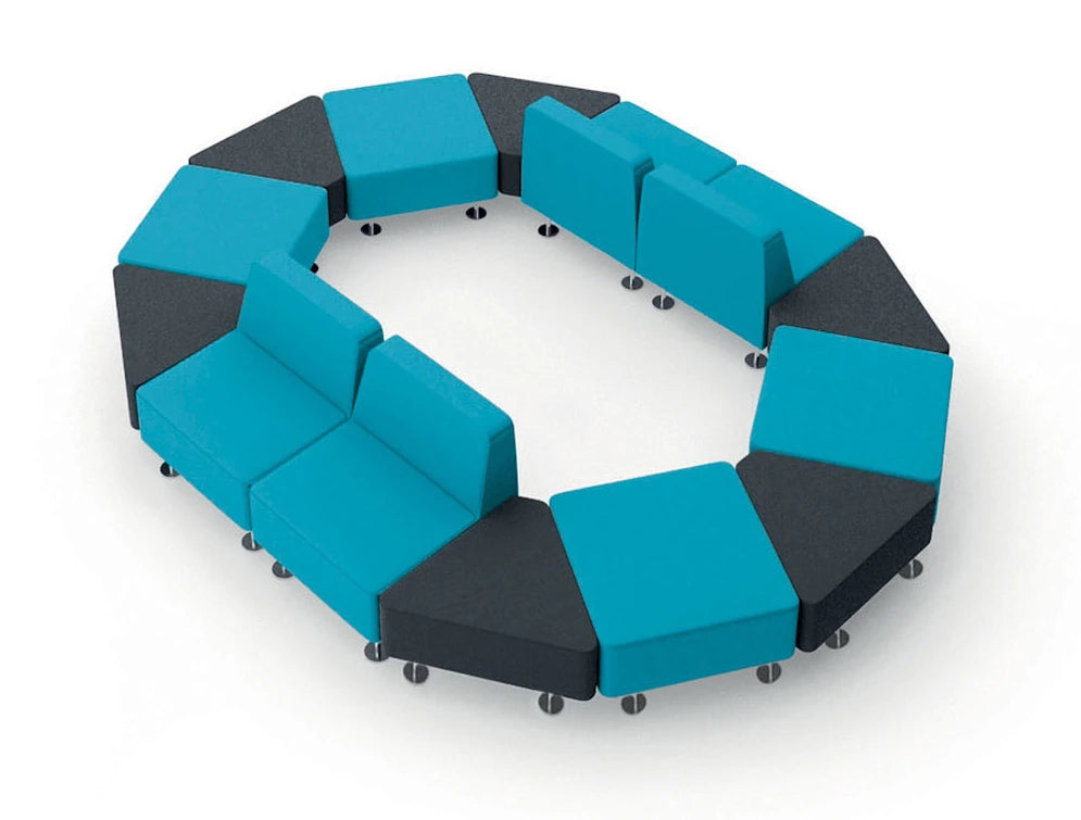 Wall In Rectangular Armrest Pouffe   Model P3 16
