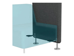 Wall In Single Partition Wall To Be Connected With 1 Or 2 Seats   Model W11 W12 Pro Wa W11 Blk Sl 10
