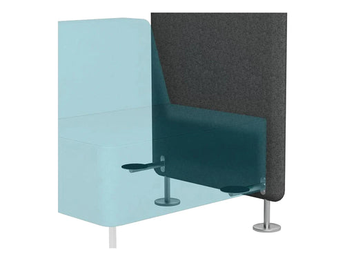 Wall In Single Partition Wall To Be Connected With 1 Or 2 Seats   Model W11 W12 Pro Wa W11 Blk Sl 10