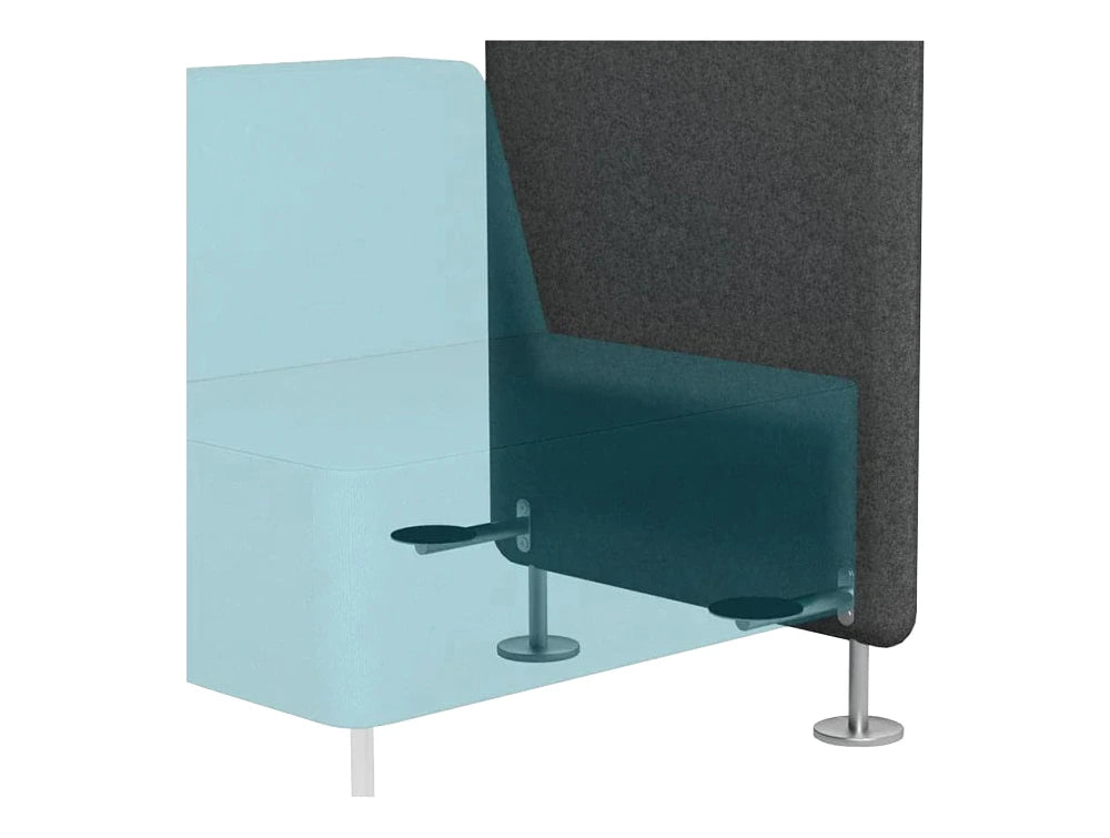 Wall In Single Partition Wall To Be Connected With 1 Or 2 Seats   Model W11 W12 Pro Wa W11 Blk Sl 10