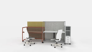 Wariant Mobile Desk With High Privacy Screen 3