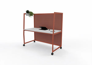 Wariant Mobile Desk With High Privacy Screen 7