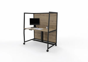 Wariant Mobile Desk With High Privacy Screen 9