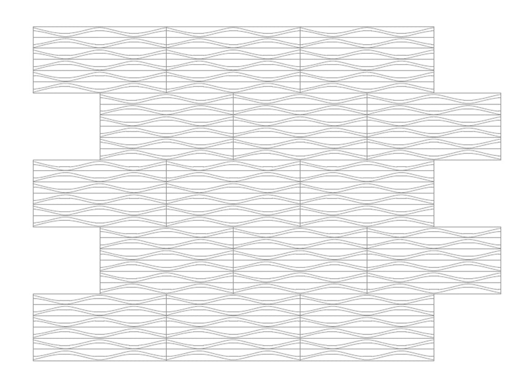 Wave 3D Cork Wall Covering 3