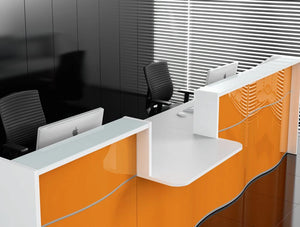 Wave Reception Desk Colourful 7