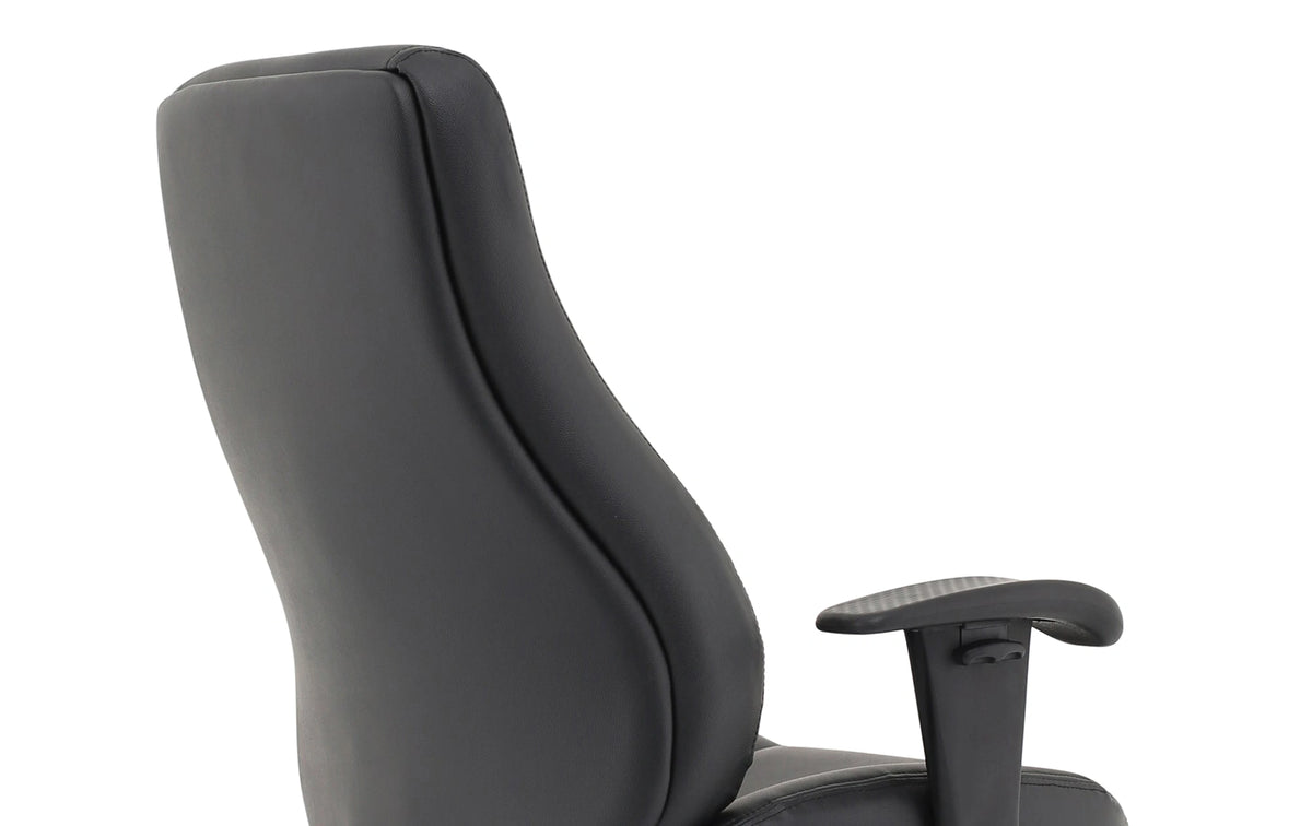 Winsor Medium Back Executive Black Leather Office Chair With Arms EX000212 11