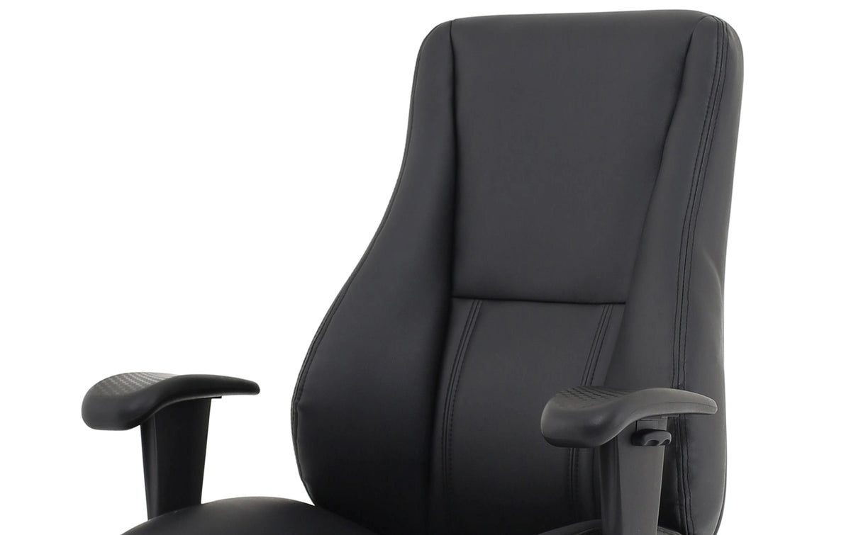 Winsor Medium Back Executive Black Leather Office Chair With Arms EX000212 13