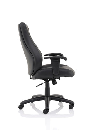 Winsor Medium Back Executive Black Leather Office Chair With Arms EX000212 5