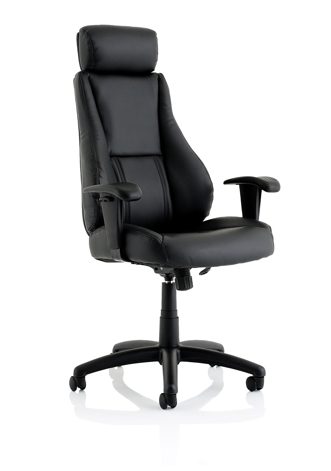 Winsor Medium Back Executive Black Leather Office Chair With Arms EX000213 1