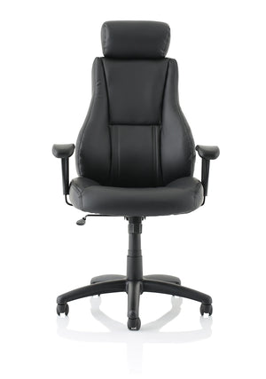 Winsor Medium Back Executive Black Leather Office Chair With Arms EX000213 3