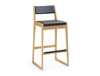 Woodbe High Stool with Footrest