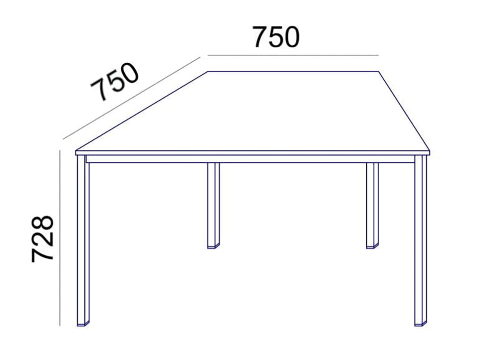 Wooden Trapezoidal Conference Table Sv 41 7 Dimensions 2