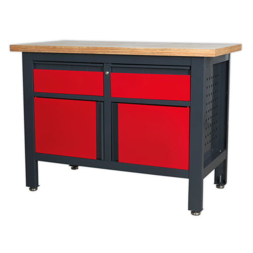 Workbench with 2 Drawers & 2 Cupboards