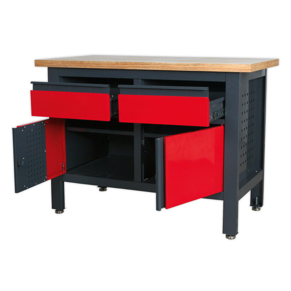 Workbench with 2 Drawers and 2 Cupboards AP1372A 2
