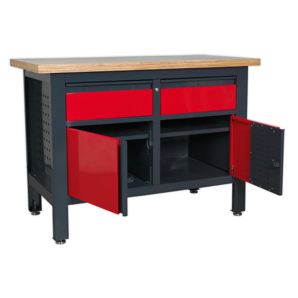 Workbench with 2 Drawers and 2 Cupboards AP1372A 4