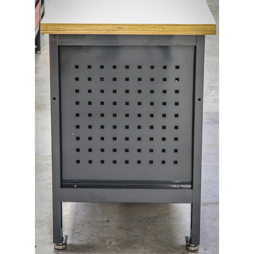 Workbench with 2 Drawers, 2 Cupboards and Open Storage AP1905A 6