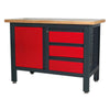 Workbench with 3 Drawers and Cupboard AP1372B 2
