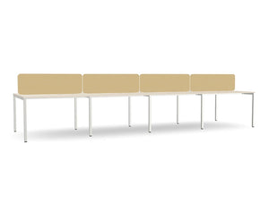 Ws.D Key 8-Person Back-To-Back Bench Desk with Straight Legs