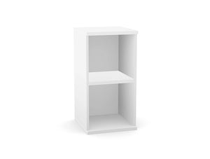 Ws.D Key 2-Level 1-Column Bookcase in White