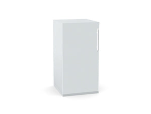 Ws.D Key 2-Level 1-Column Cupboard in Grey with White Handle