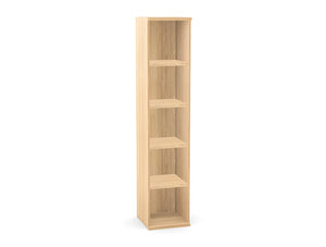 Ws.D Key 5-Level 1-Column Bookcase in African Oak