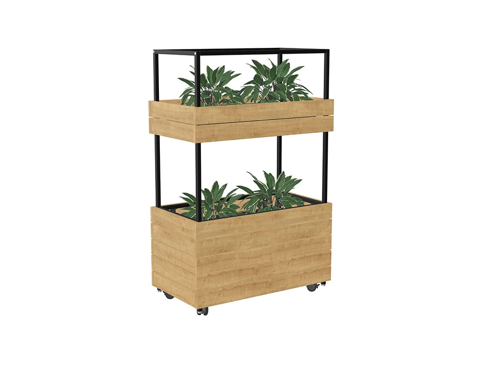 Ws.D Oasis Double 1-Level Mobile Planter