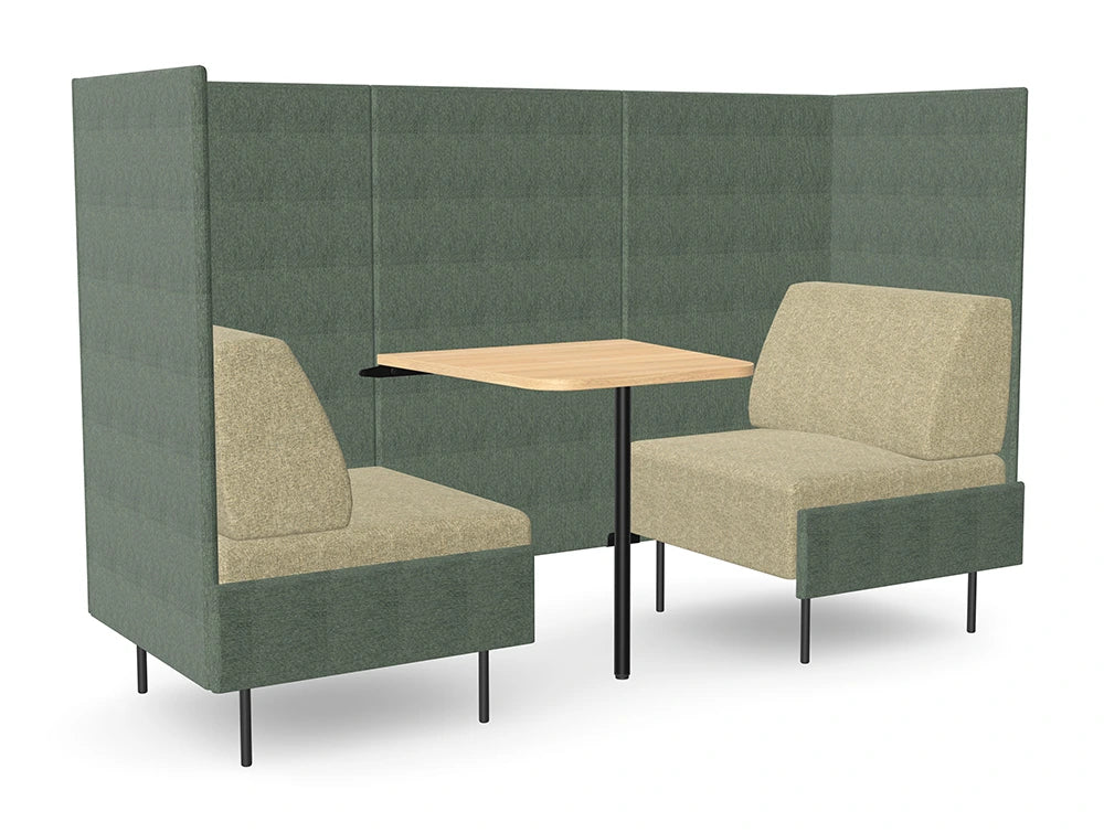 Ws.D Snug Sofa Meeting Pod 2 Person Booth Open Front with High Back