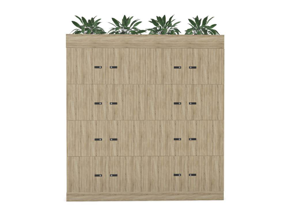 WsD 16 Door Locker System with Combination Lock and Planter 2