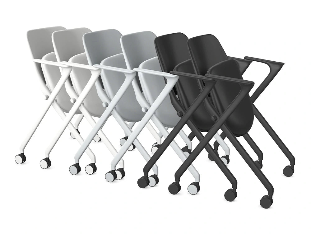 WsD Flex Folding Chair Stacked