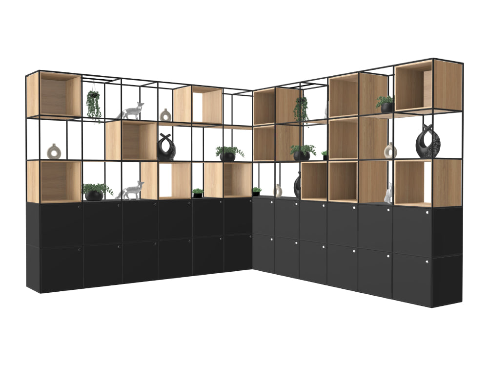 WsD Ionic Cube Corner Zoning System on Integrated Storage