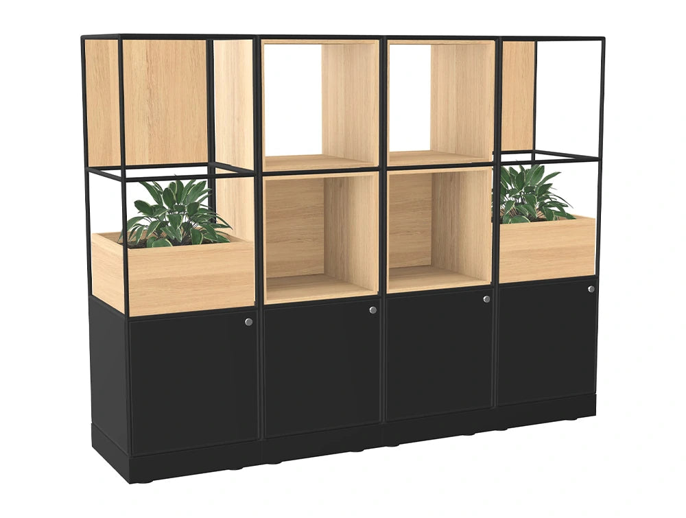 Ws.D Ionic End-Of-Desk with Multiple Storage