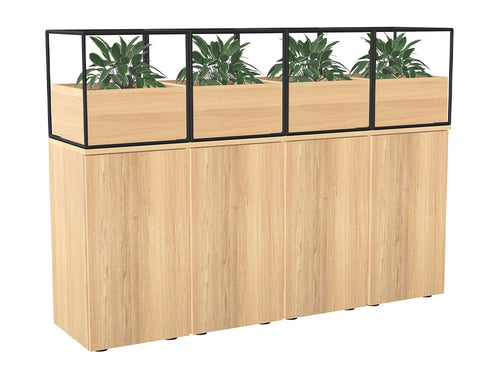 Ws.D Ionic End-Of-Desk with Storage and Planter