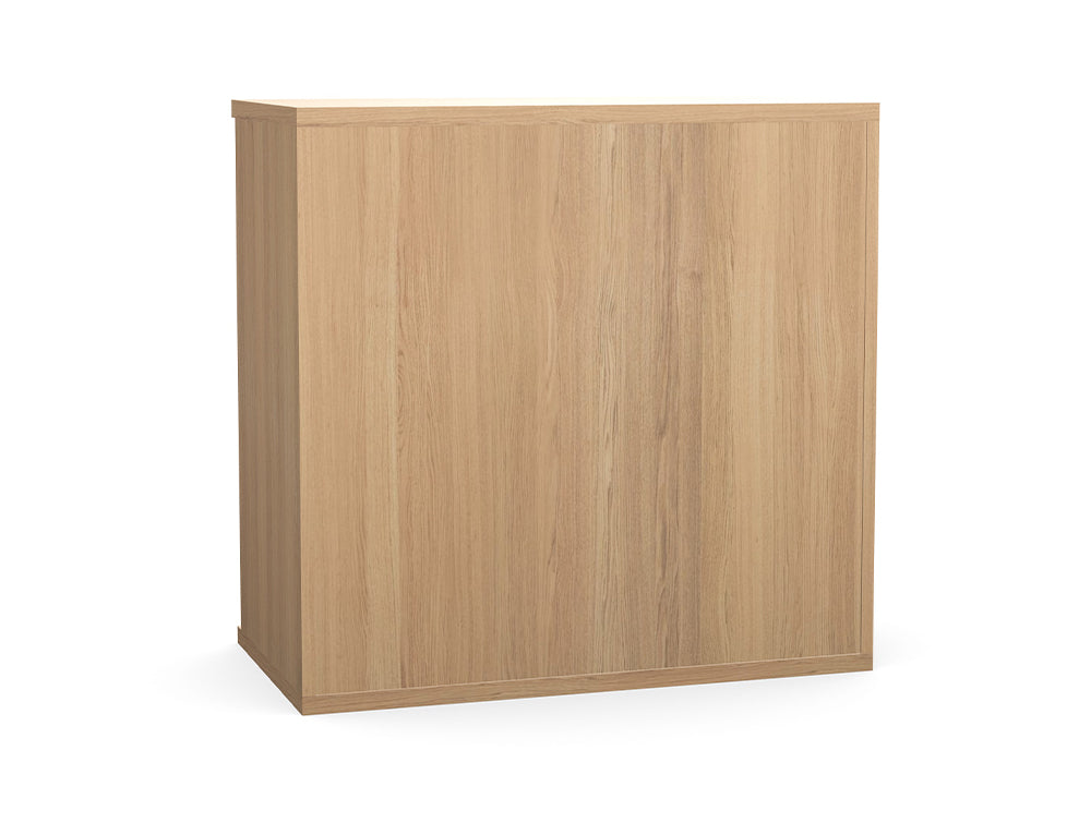 WsD Key 2 Level Bookcase African Oak 2
